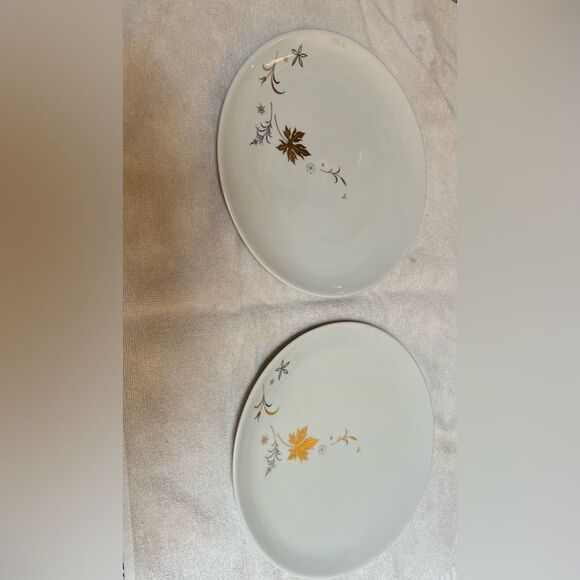 ROYAL JACKSON White Gold Set 2 Saucers Small Bites Fruit Elegant Design 8 1/4 In - Picture 3 of 14